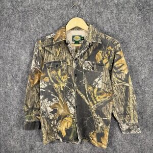 Cabela's‎ For Kids Flannel Button Up Shirt Youth 12 Regular Camo Hunting